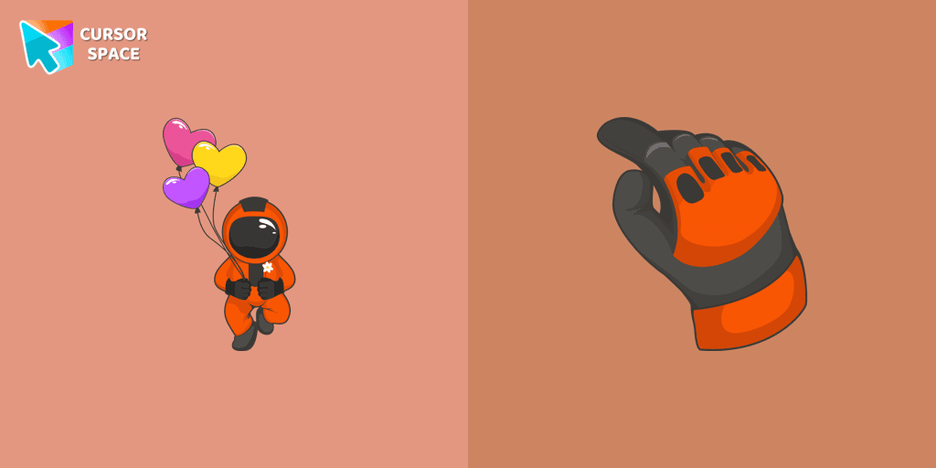 Cute Astronaut cursor cursor pack